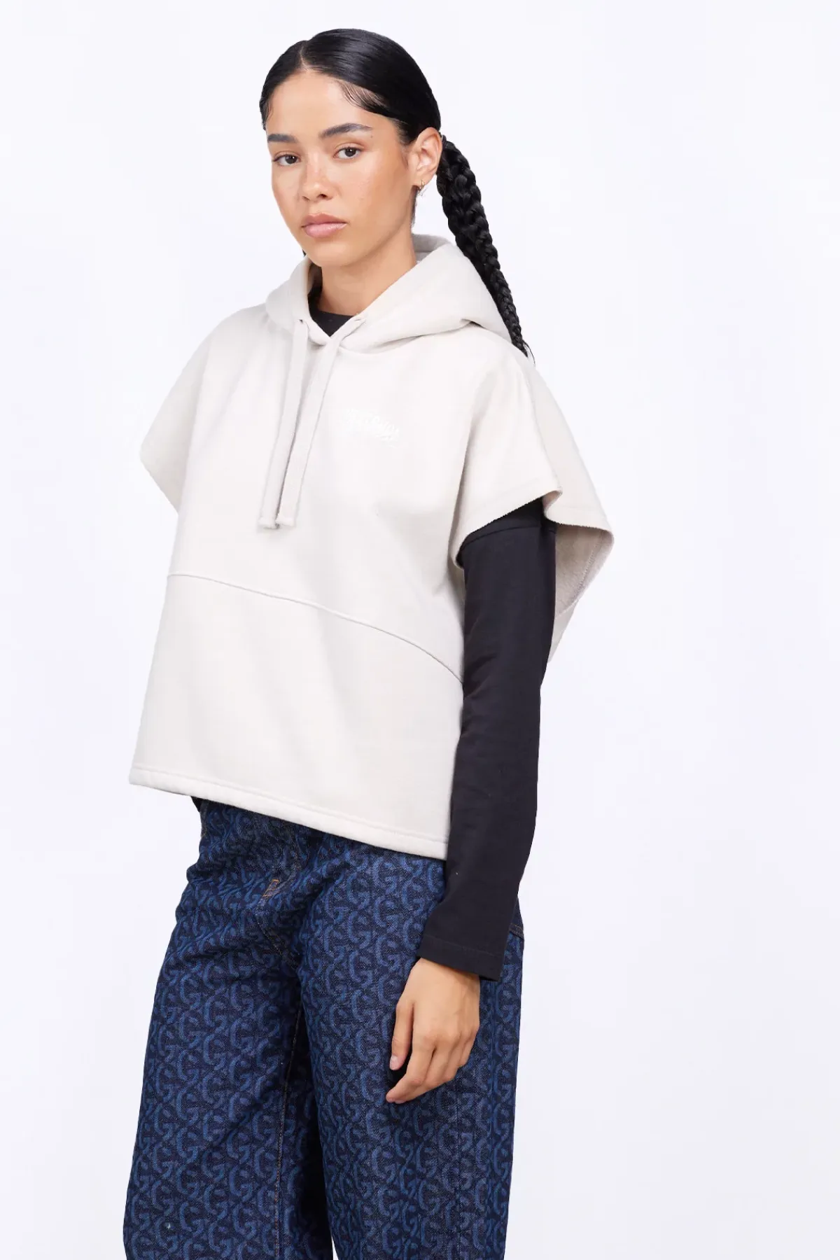Sweatshirts & Hoodies*Gertrude Sweat A Capuche Sans Manches Amandine Ciment