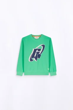 Sweatshirts & Hoodies*Gertrude Sweat A Capuche Unisexe Imprime Poitrine Little Ruby Circle Opaline