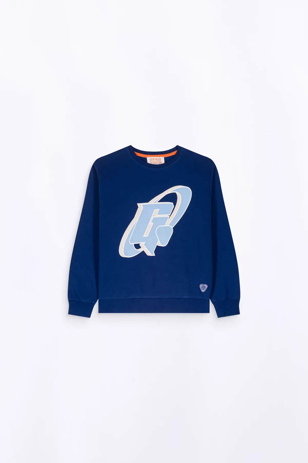 Sweatshirts & Hoodies*Gertrude Sweat A Capuche Unisexe Imprime Poitrine Little Ruby Circle Worker Blue
