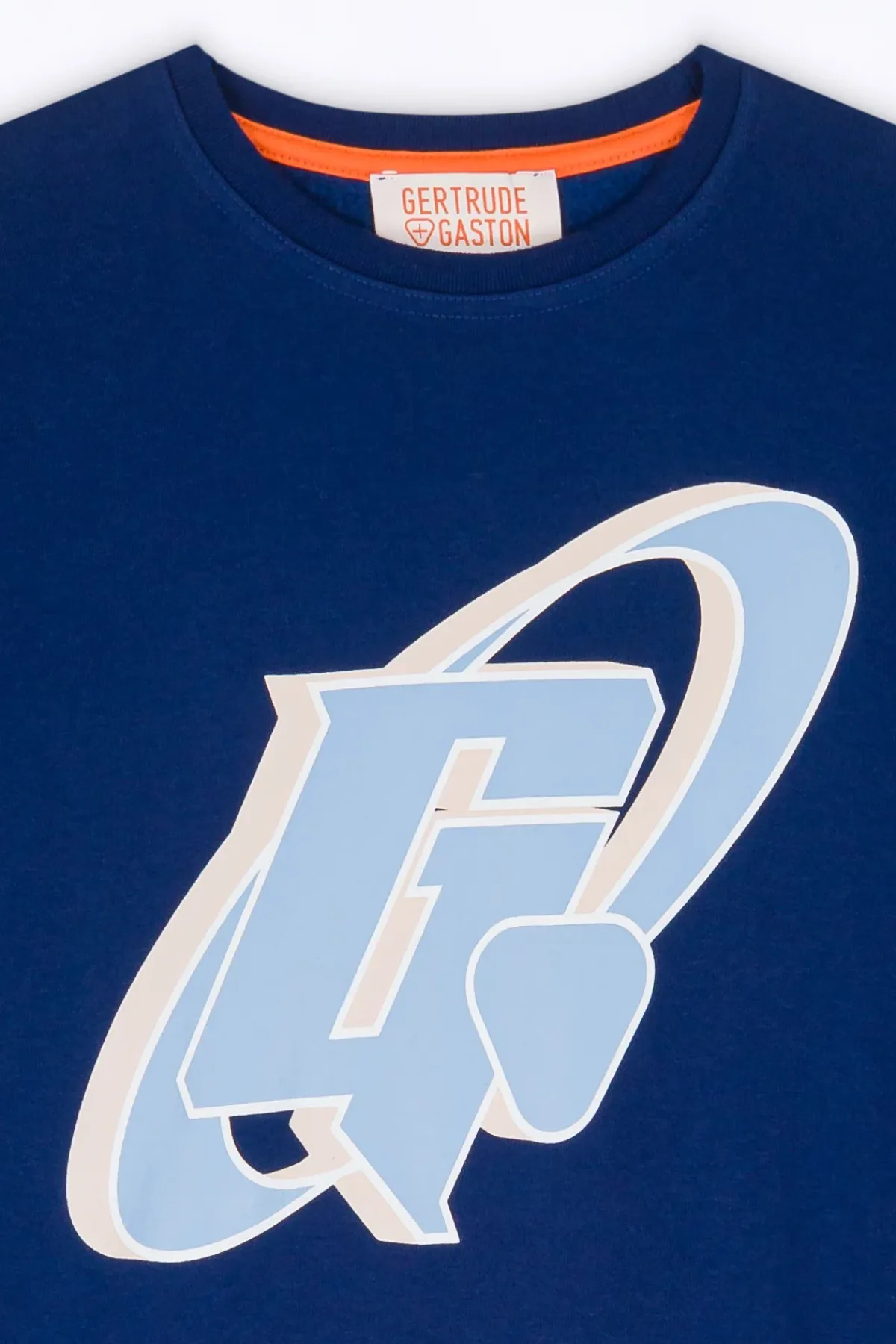 Sweatshirts & Hoodies*Gertrude Sweat A Capuche Unisexe Imprime Poitrine Little Ruby Circle Worker Blue
