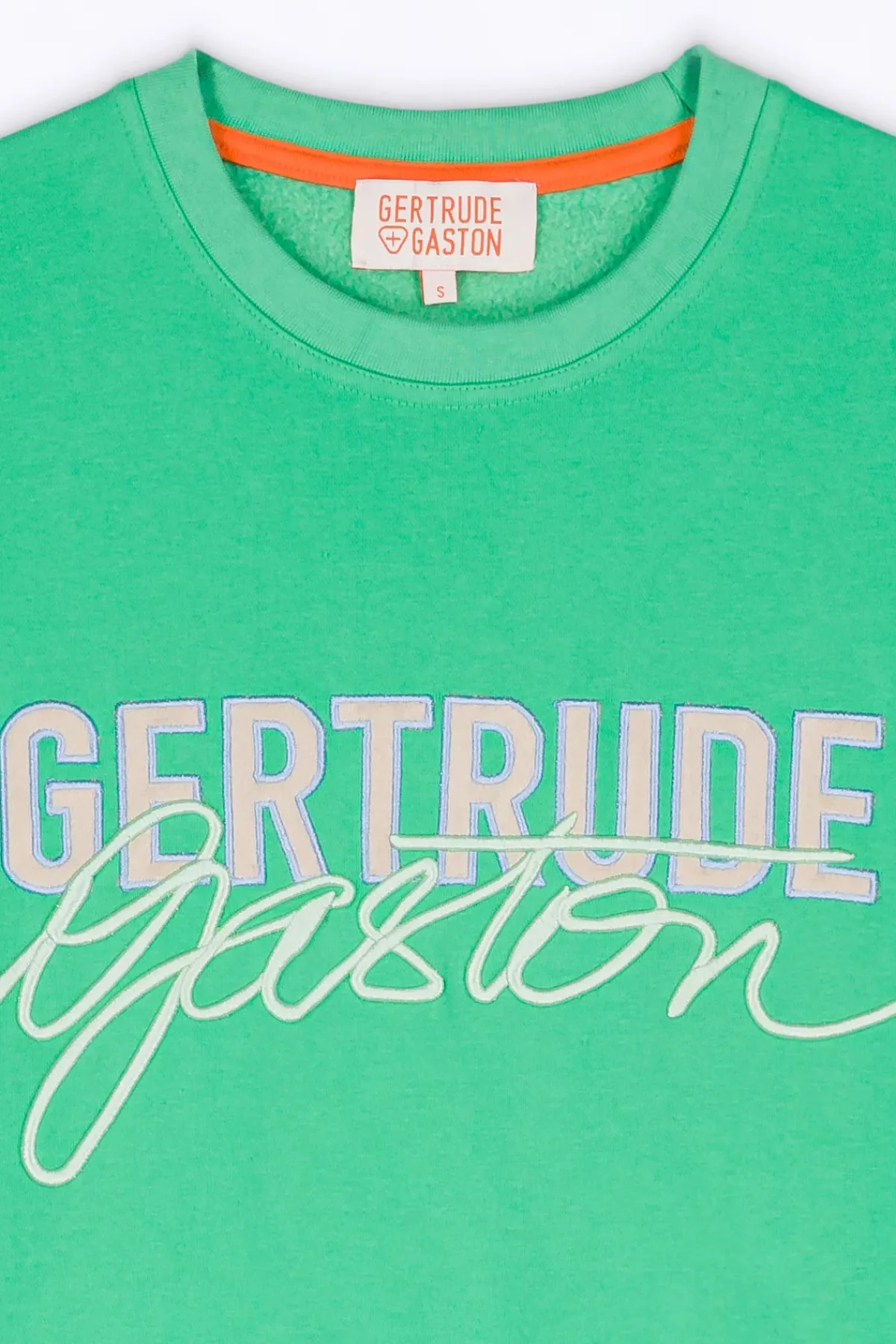 Sweatshirts & Hoodies*Gertrude Sweat Col Rond Cropped Brode Maggy Opaline