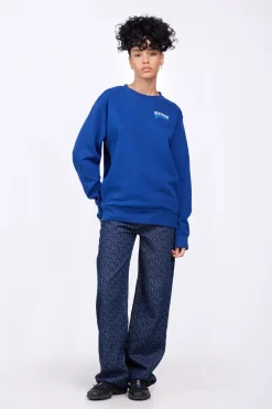Sweatshirts & Hoodies*Gertrude Sweat Col Rond Unisexe Imprime Au Dos Guillaume Cap Worker Blue