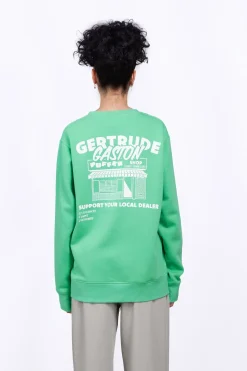 Sweatshirts & Hoodies*Gertrude Sweat Col Rond Unisexe Imprime Au Dos Guillaume Puffer Opaline