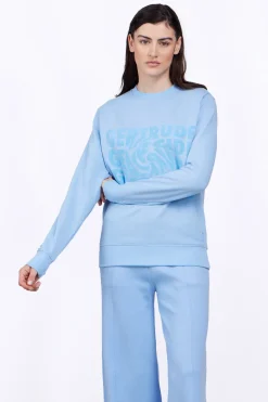 Sweatshirts & Hoodies*Gertrude Sweat Col Rond Unisexe Imprime Au Dos Guillaume Twisted Hortensia