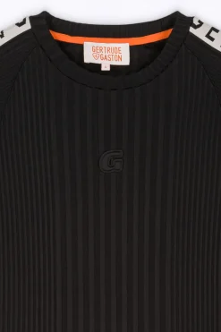 Pulls & Cardigans*Gertrude Top Ajuste A Bandes Contrastees Minouchka Black