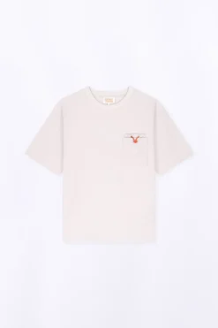 T-Shirts*Gertrude T-Shirt Avec Poche Plaquee Poitrine Barnabe Pocket Ciment
