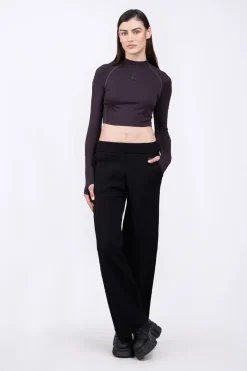 T-Shirts*Gertrude T-Shirt Col Montant Cropped Celine Black
