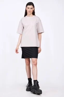 T-Shirts*Gertrude T-Shirt Col Rond Coupe Oversize Barnabe Ciment