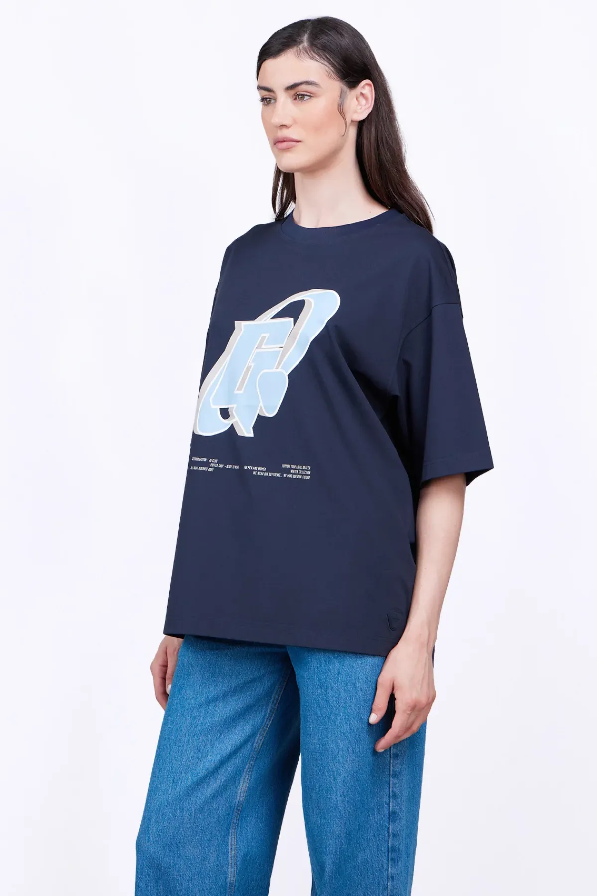 T-Shirts*Gertrude T-Shirt Col Rond Coupe Oversize Barnabe Circle Night
