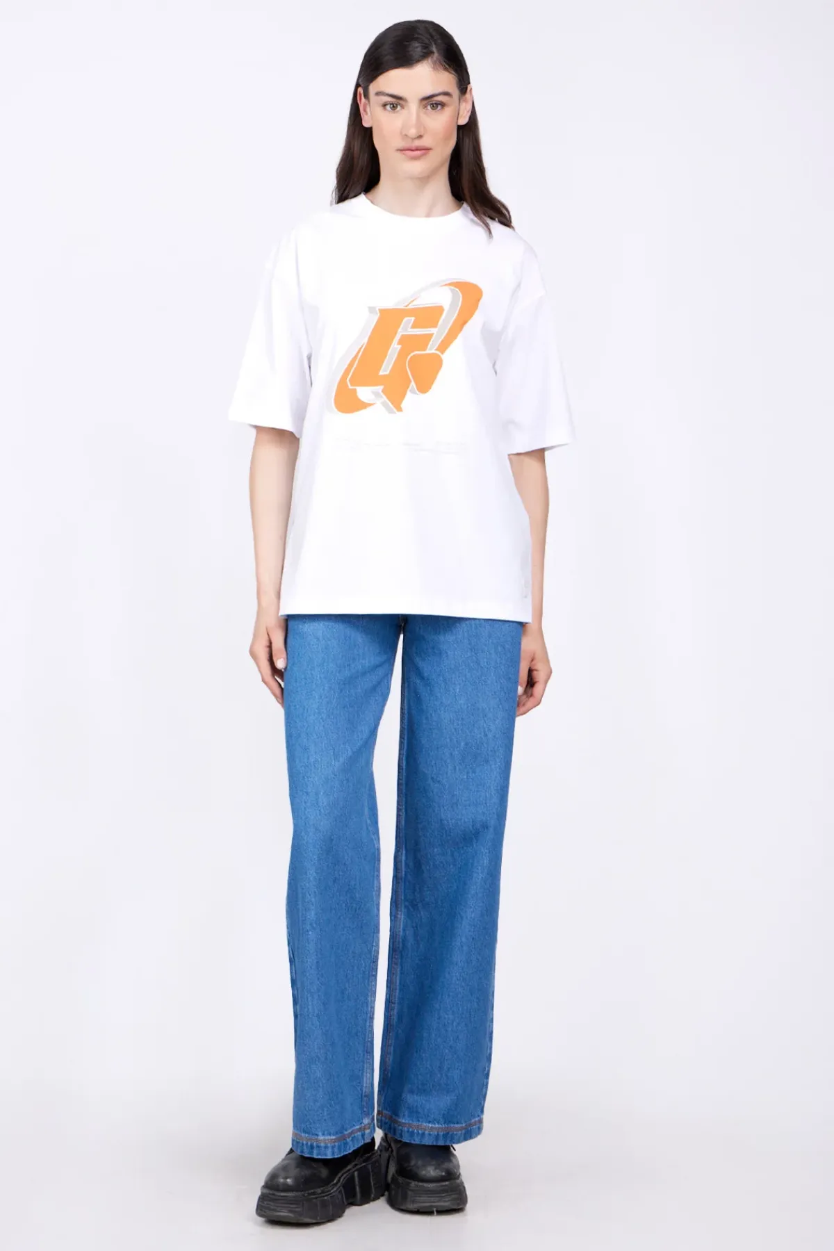 T-Shirts*Gertrude T-Shirt Col Rond Coupe Oversize Barnabe Circle Optic White
