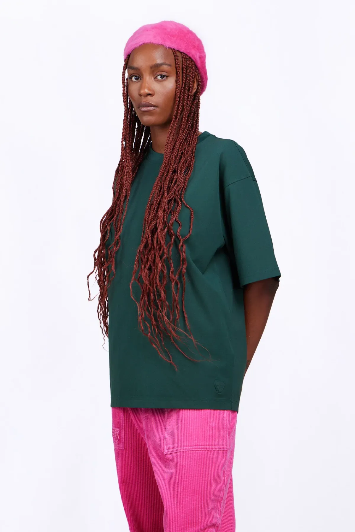 T-Shirts*Gertrude T-Shirt Col Rond Coupe Oversize Barnabe Dark Green