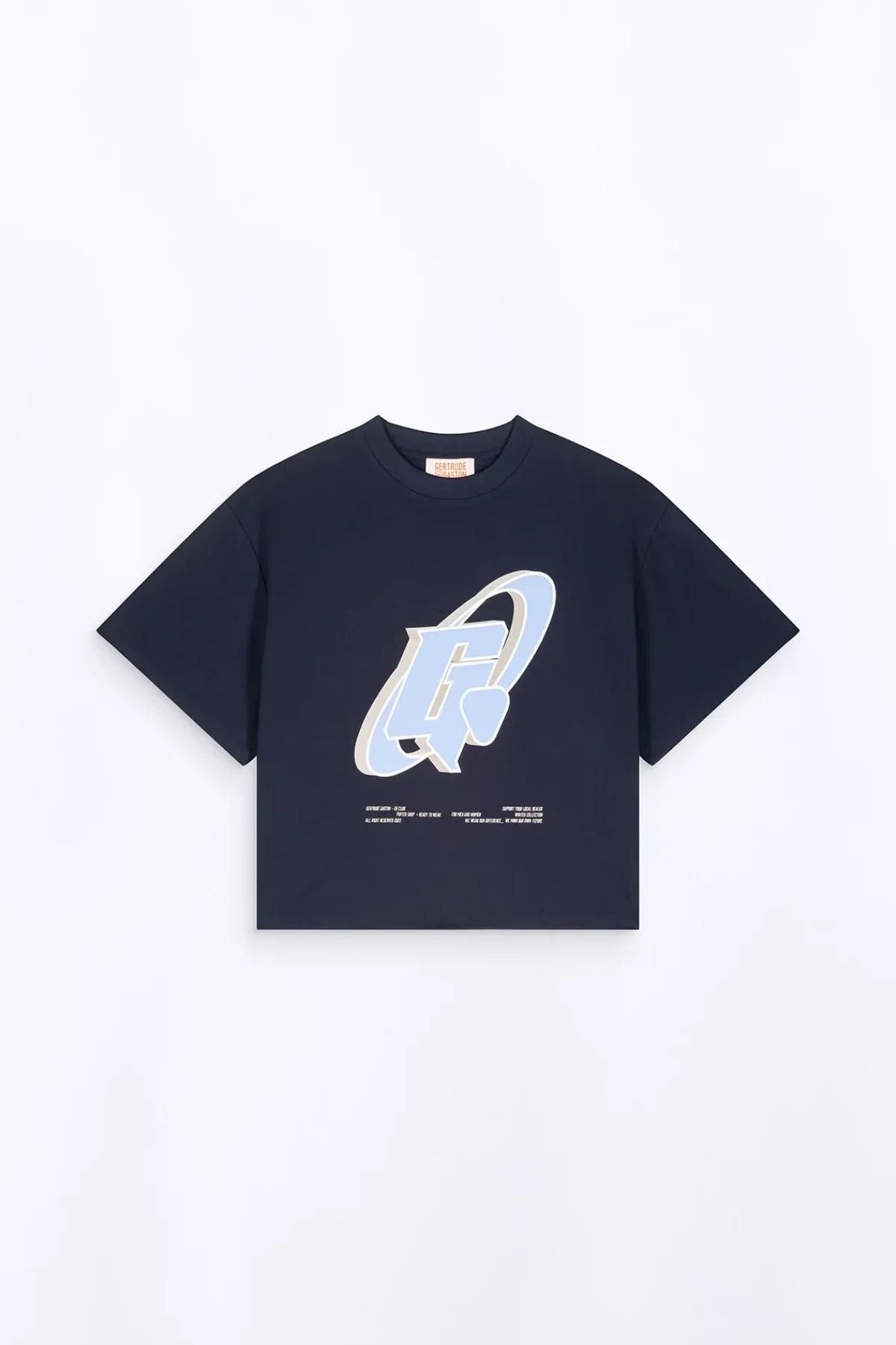 T-Shirts*Gertrude T-Shirt Col Rond Imprime A La Poitrine Suzon Night