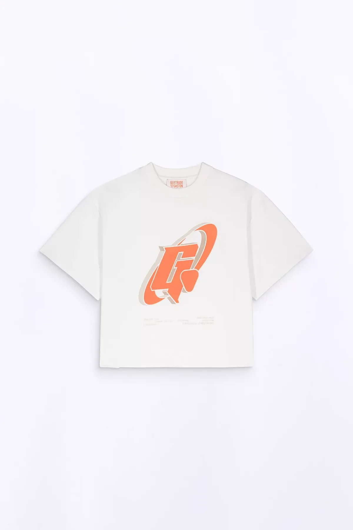 T-Shirts*Gertrude T-Shirt Col Rond Imprime A La Poitrine Suzon Optic White
