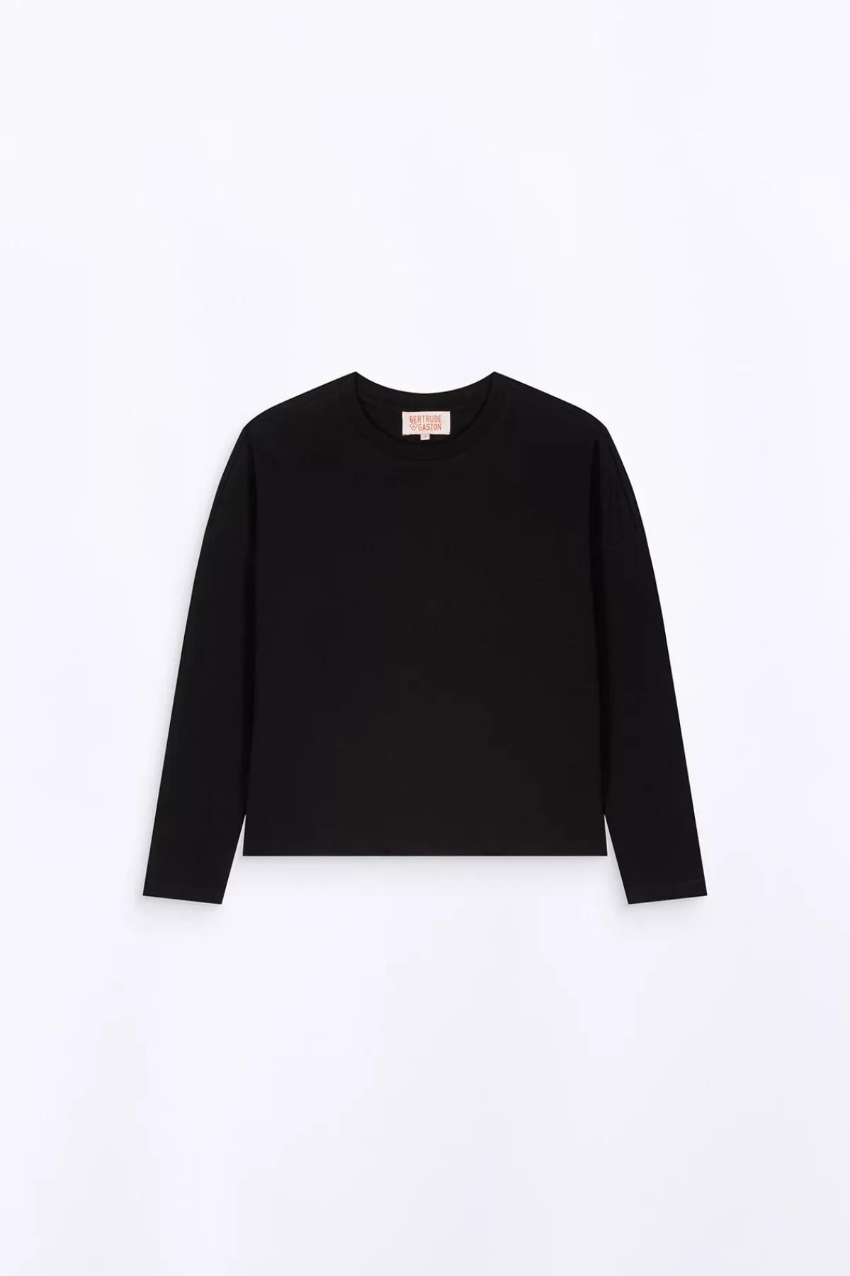 T-Shirts*Gertrude T-Shirt Col Rond Uni Coupe Droite Violette Black