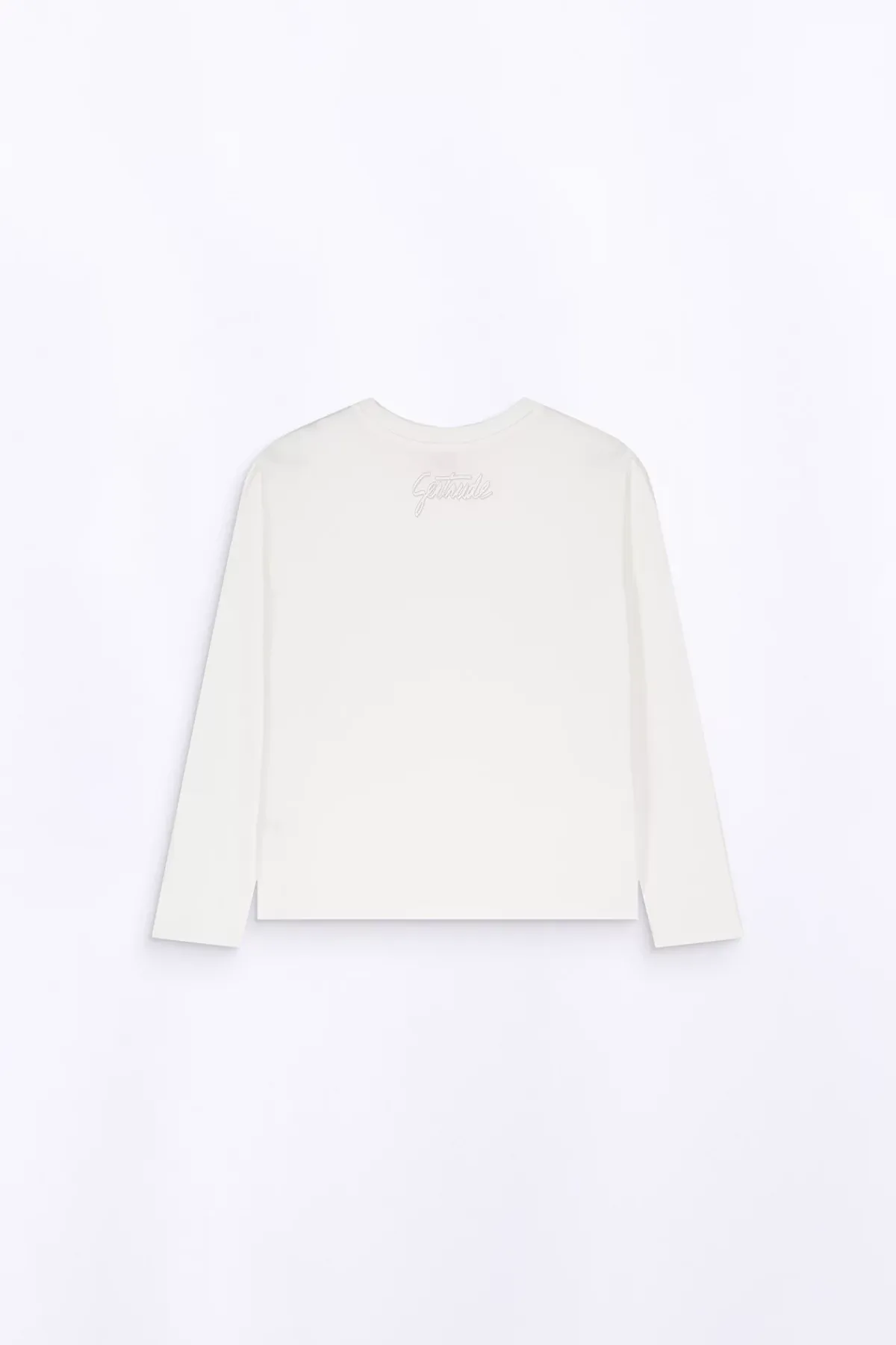 T-Shirts*Gertrude T-Shirt Col Rond Uni Coupe Droite Violette Optic White