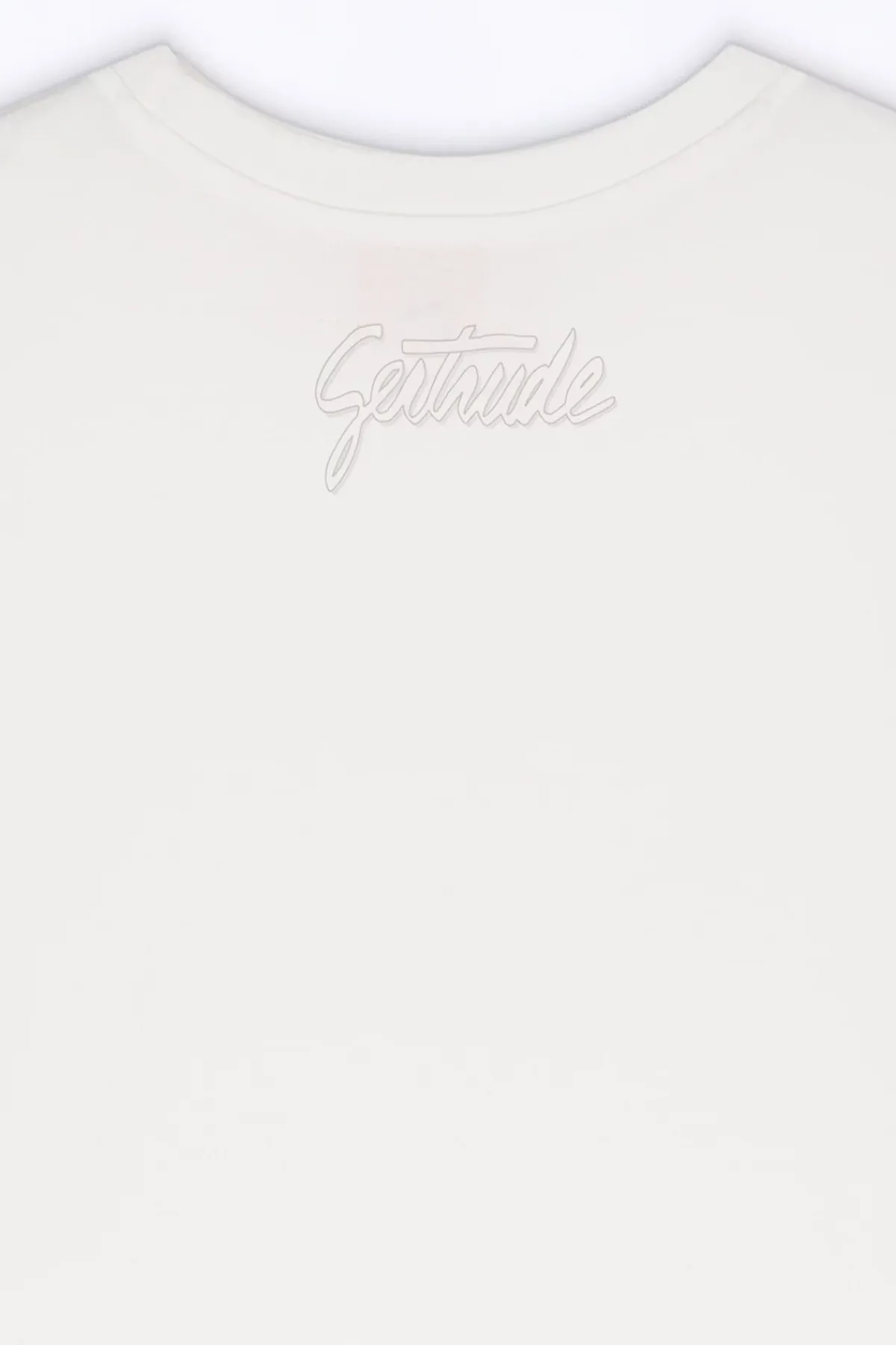 T-Shirts*Gertrude T-Shirt Col Rond Uni Coupe Droite Violette Optic White