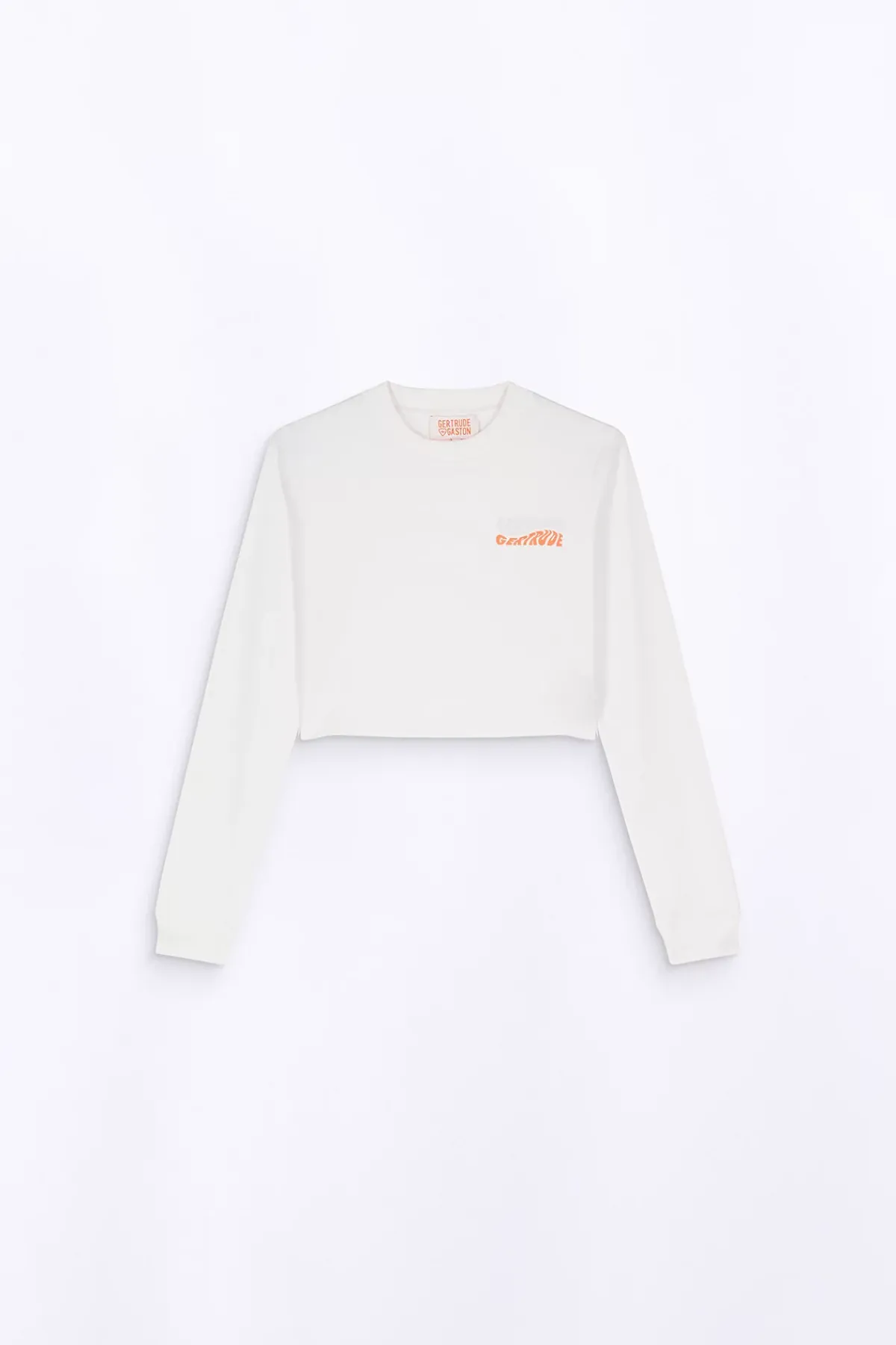 T-Shirts*Gertrude T-Shirt Cropped Col Rond Eden Optic White