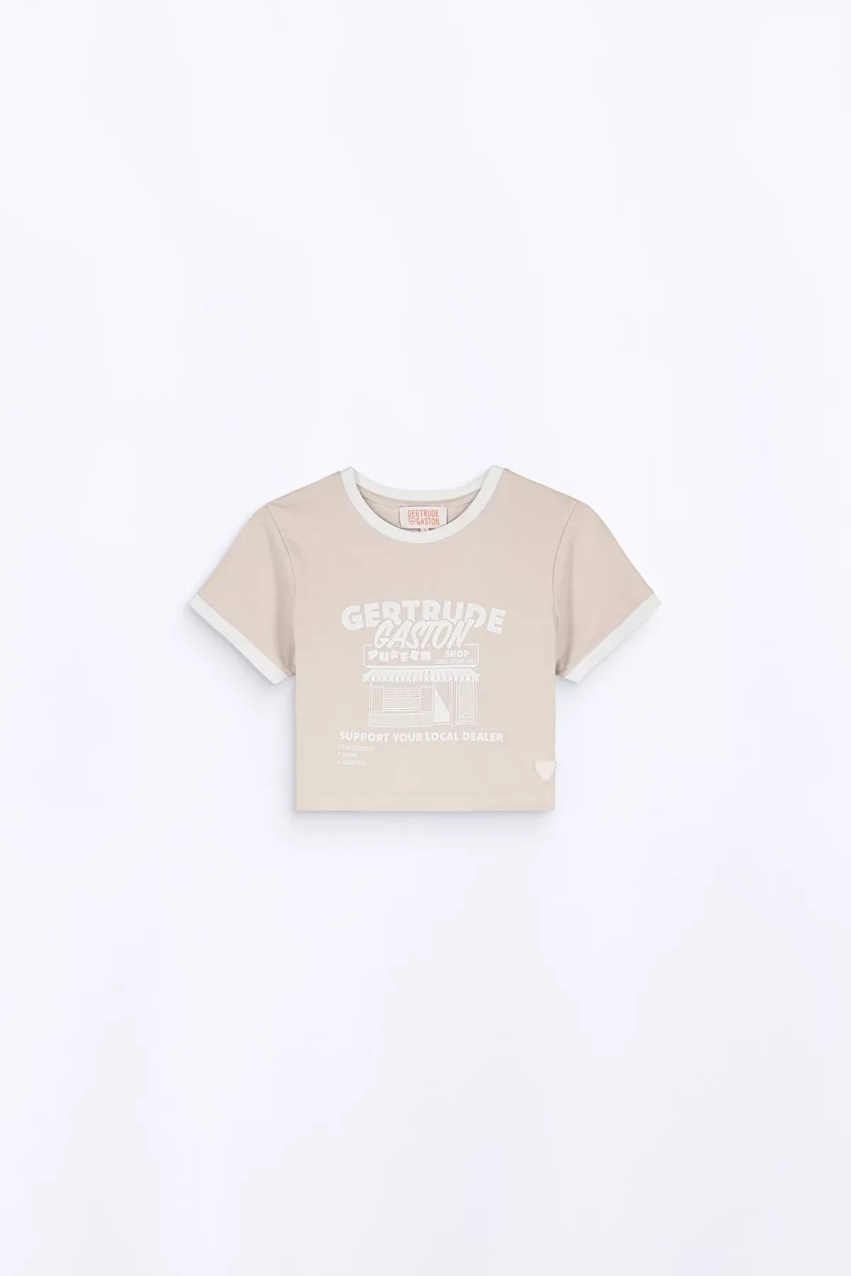 T-Shirts*Gertrude T-Shirt Cropped Imprime Renata Ciment