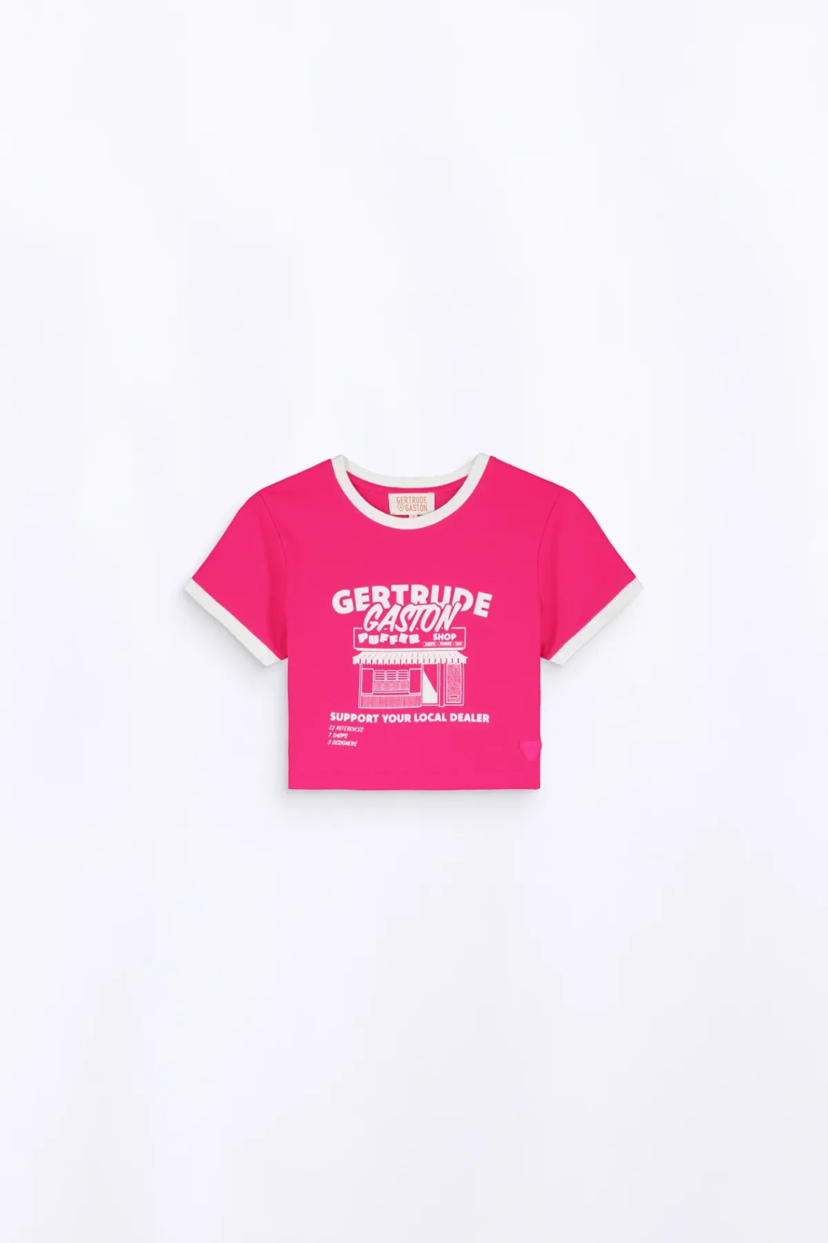 T-Shirts*Gertrude T-Shirt Cropped Imprime Renata Magenta