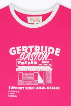 T-Shirts*Gertrude T-Shirt Cropped Imprime Renata Magenta