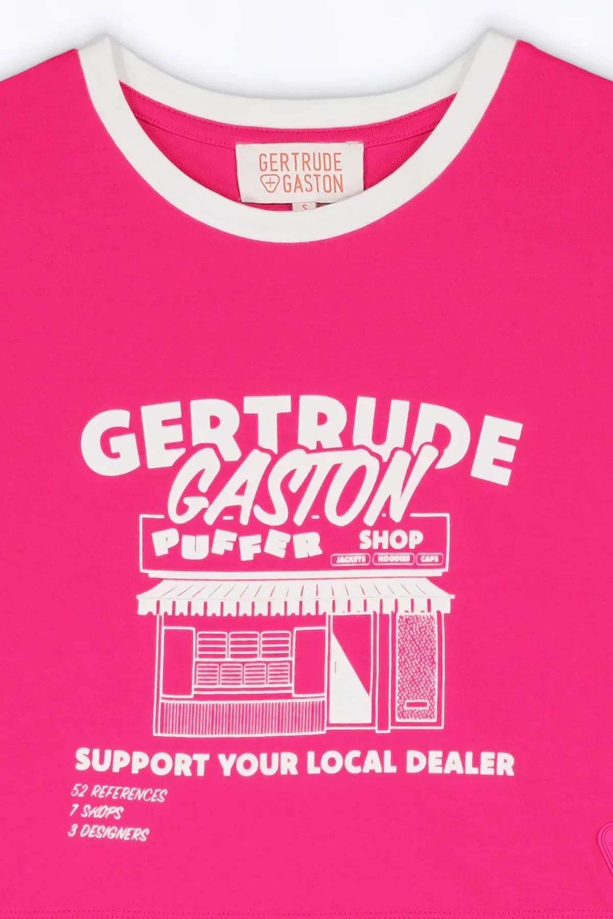 T-Shirts*Gertrude T-Shirt Cropped Imprime Renata Magenta