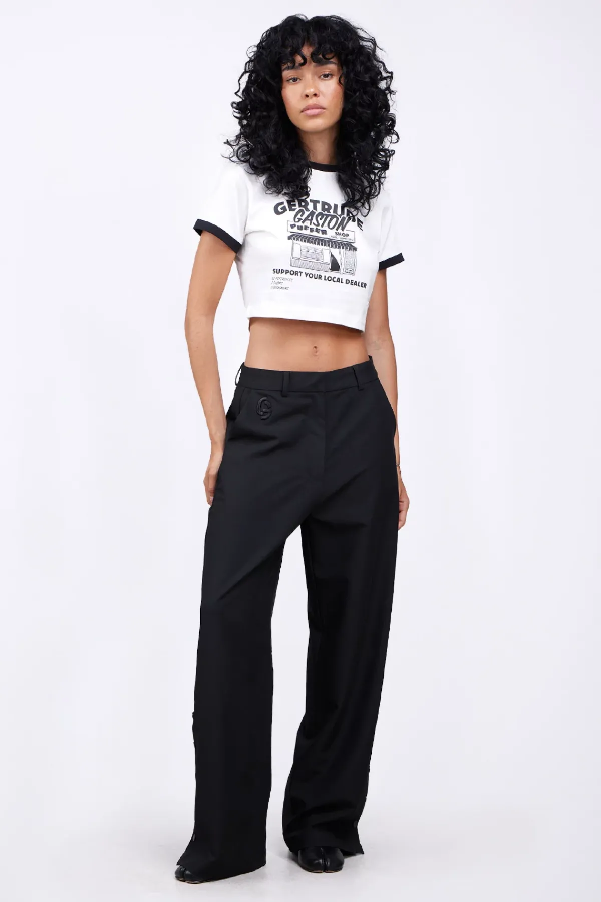 T-Shirts*Gertrude T-Shirt Cropped Imprime Renata Optic White