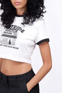 T-Shirts*Gertrude T-Shirt Cropped Imprime Renata Optic White