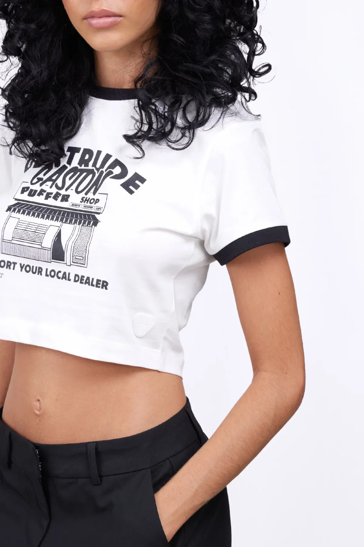 T-Shirts*Gertrude T-Shirt Cropped Imprime Renata Optic White
