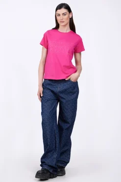 T-Shirts*Gertrude T-Shirt Uni En Coton Regular Lina Magenta