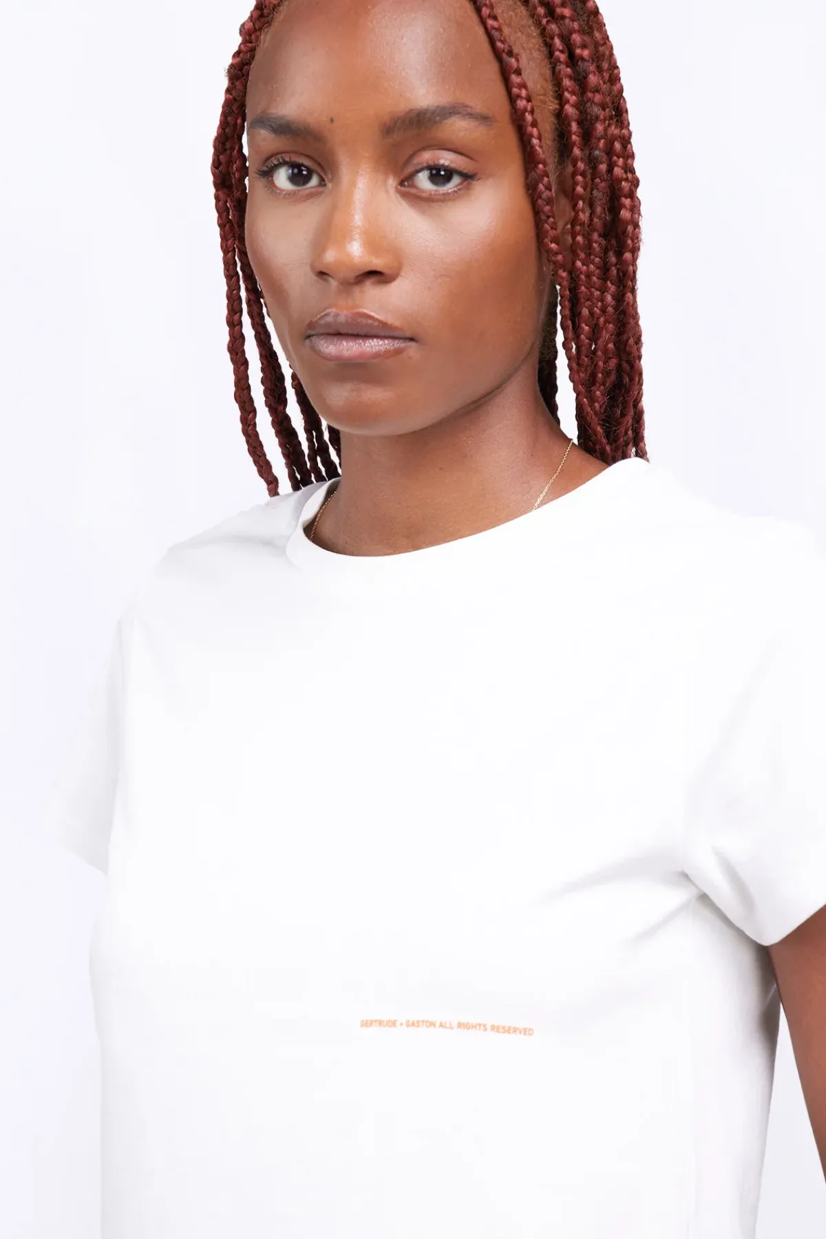 T-Shirts*Gertrude T-Shirt Uni En Coton Regular Lina Optic White