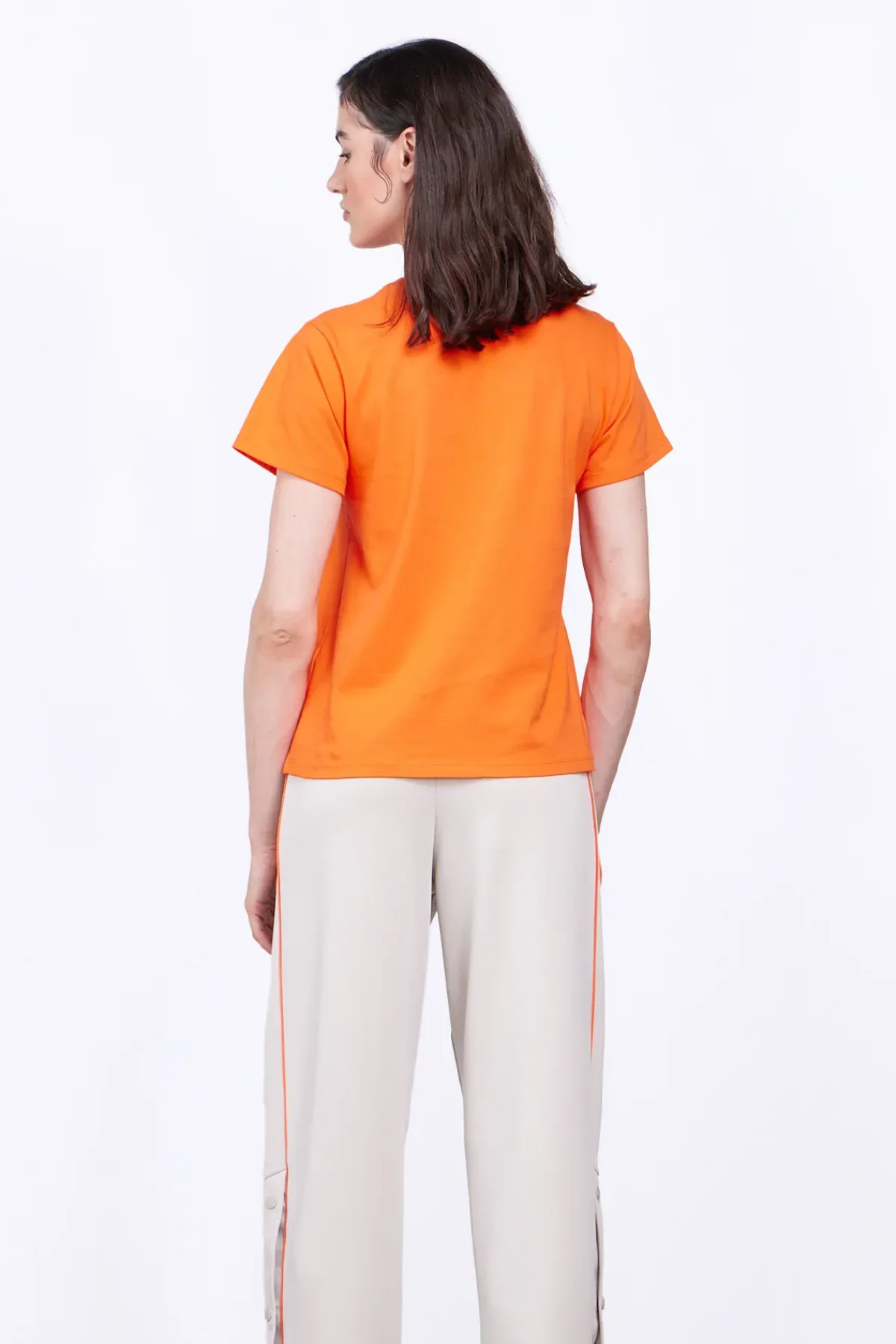 T-Shirts*Gertrude T-Shirt Uni En Coton Regular Lina Orange