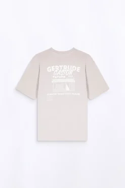 T-Shirts*Gertrude T-Shirt Unisexe Coupe Droite Leonce Puffer Ciment