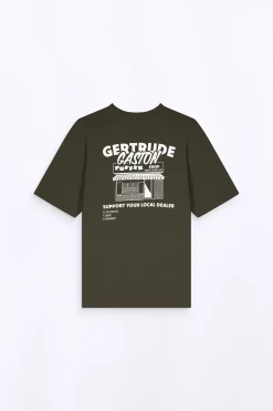 T-Shirts*Gertrude T-Shirt Unisexe Coupe Droite Leonce Puffer Kaki