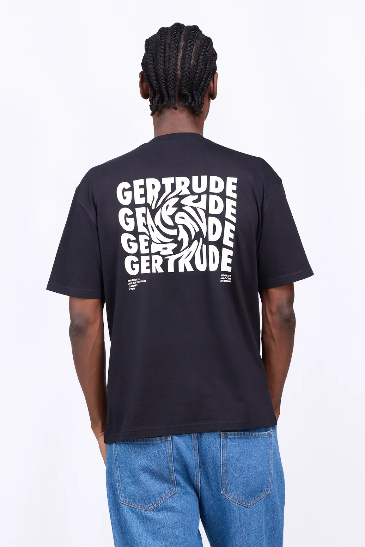 T-Shirts*Gertrude T-Shirt Unisexe Regular Imprime Dos Leonce Twisted Black