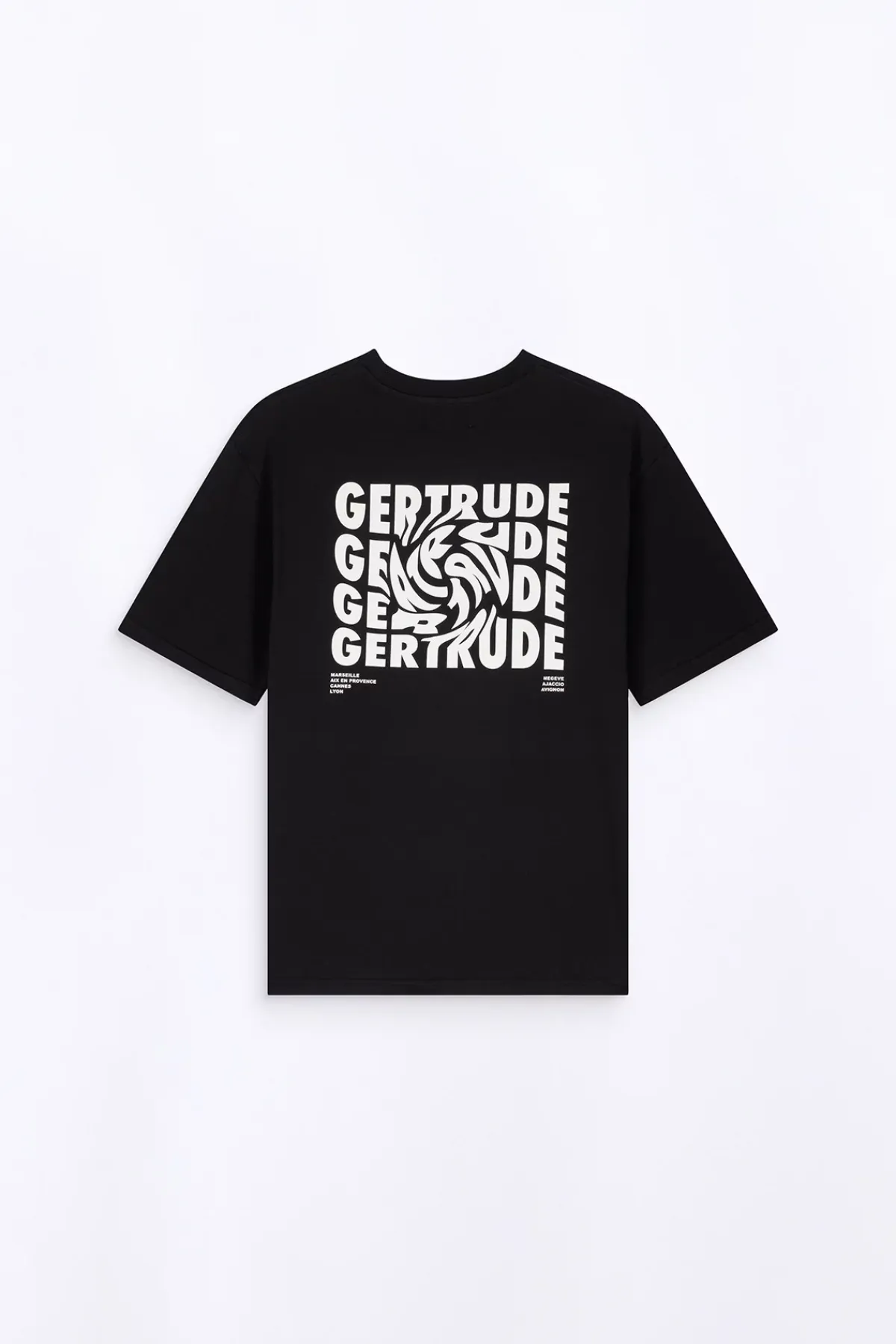 T-Shirts*Gertrude T-Shirt Unisexe Regular Imprime Dos Leonce Twisted Black