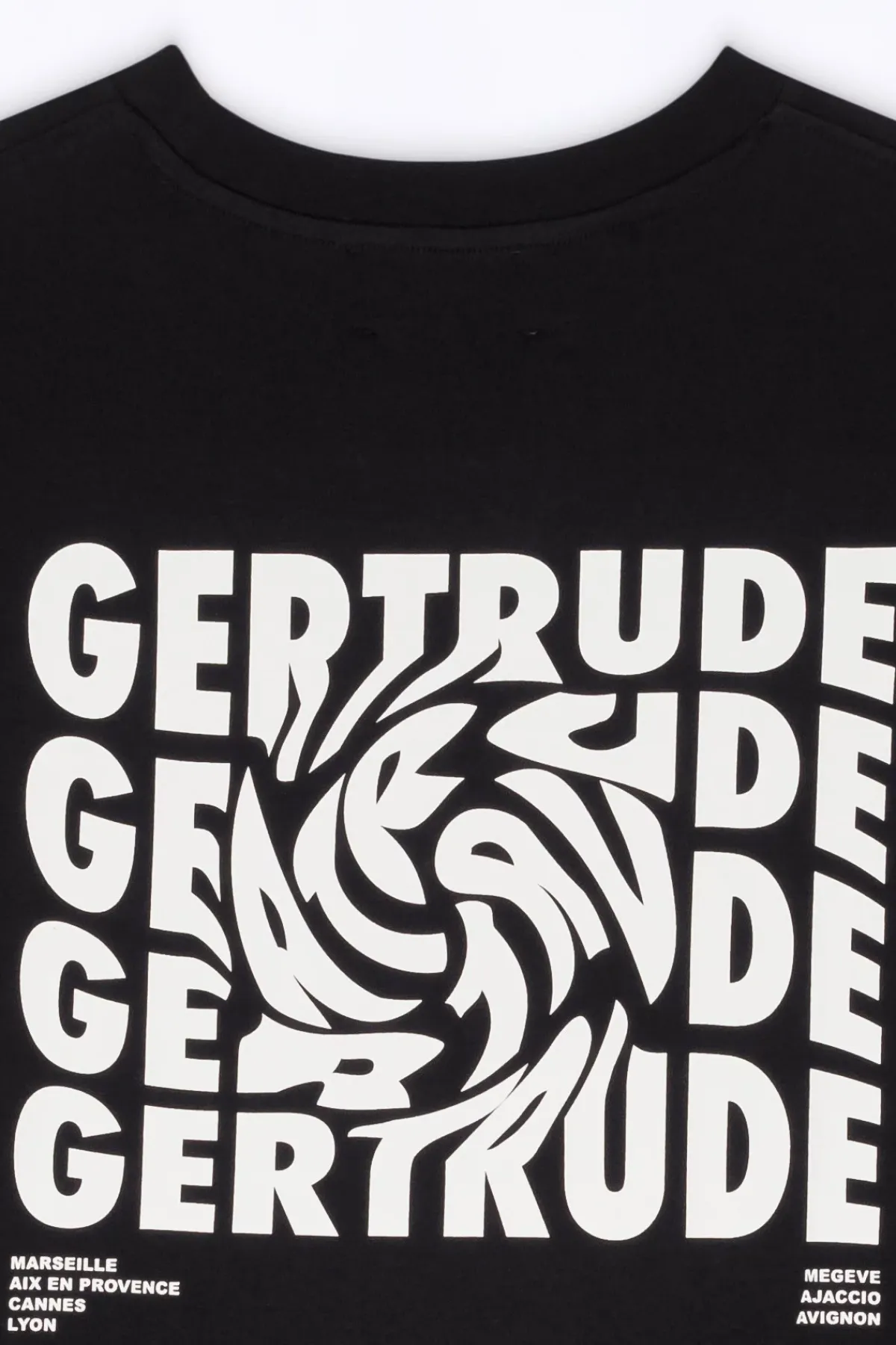 T-Shirts*Gertrude T-Shirt Unisexe Regular Imprime Dos Leonce Twisted Black