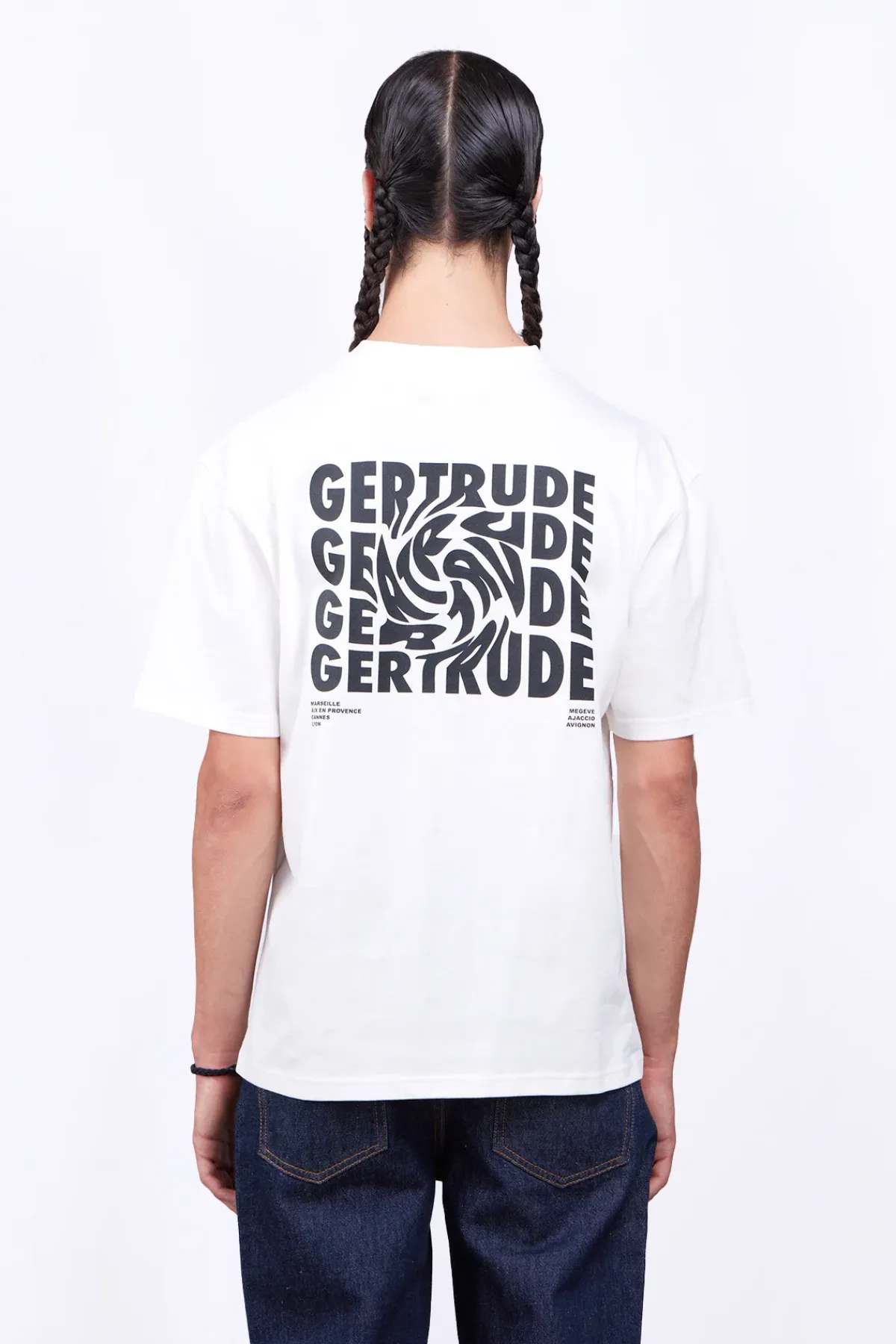 T-Shirts*Gertrude T-Shirt Unisexe Regular Imprime Dos Leonce Twisted Optic White