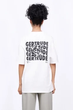 T-Shirts*Gertrude T-Shirt Unisexe Regular Imprime Dos Leonce Twisted Optic White
