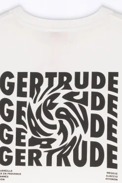 T-Shirts*Gertrude T-Shirt Unisexe Regular Imprime Dos Leonce Twisted Optic White