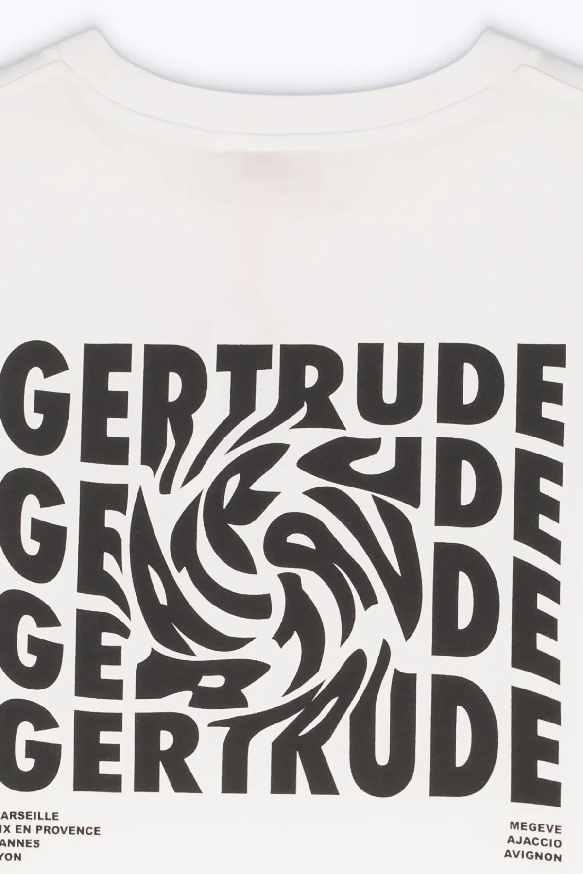 T-Shirts*Gertrude T-Shirt Unisexe Regular Imprime Dos Leonce Twisted Optic White