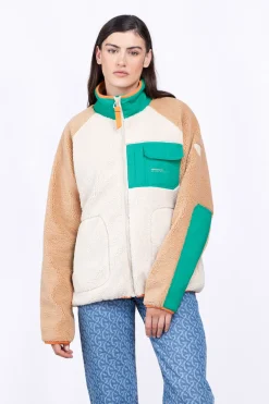 Vestes & Surchemises*Gertrude Veste En Sherpa Et Empiecements Nylon Raphy