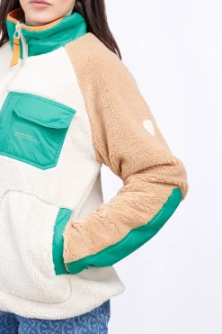 Vestes & Surchemises*Gertrude Veste En Sherpa Et Empiecements Nylon Raphy