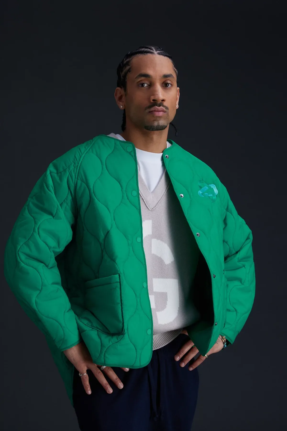 Vestes & Surchemises*Gertrude Veste Matelassee Oversize Juliette Absinthe