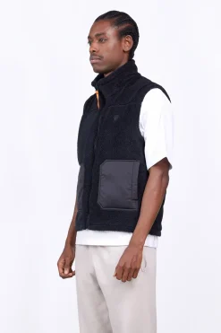 Vestes & Surchemises*Gertrude Veste Sans Manches Bi-Matiere Bakary Light Black
