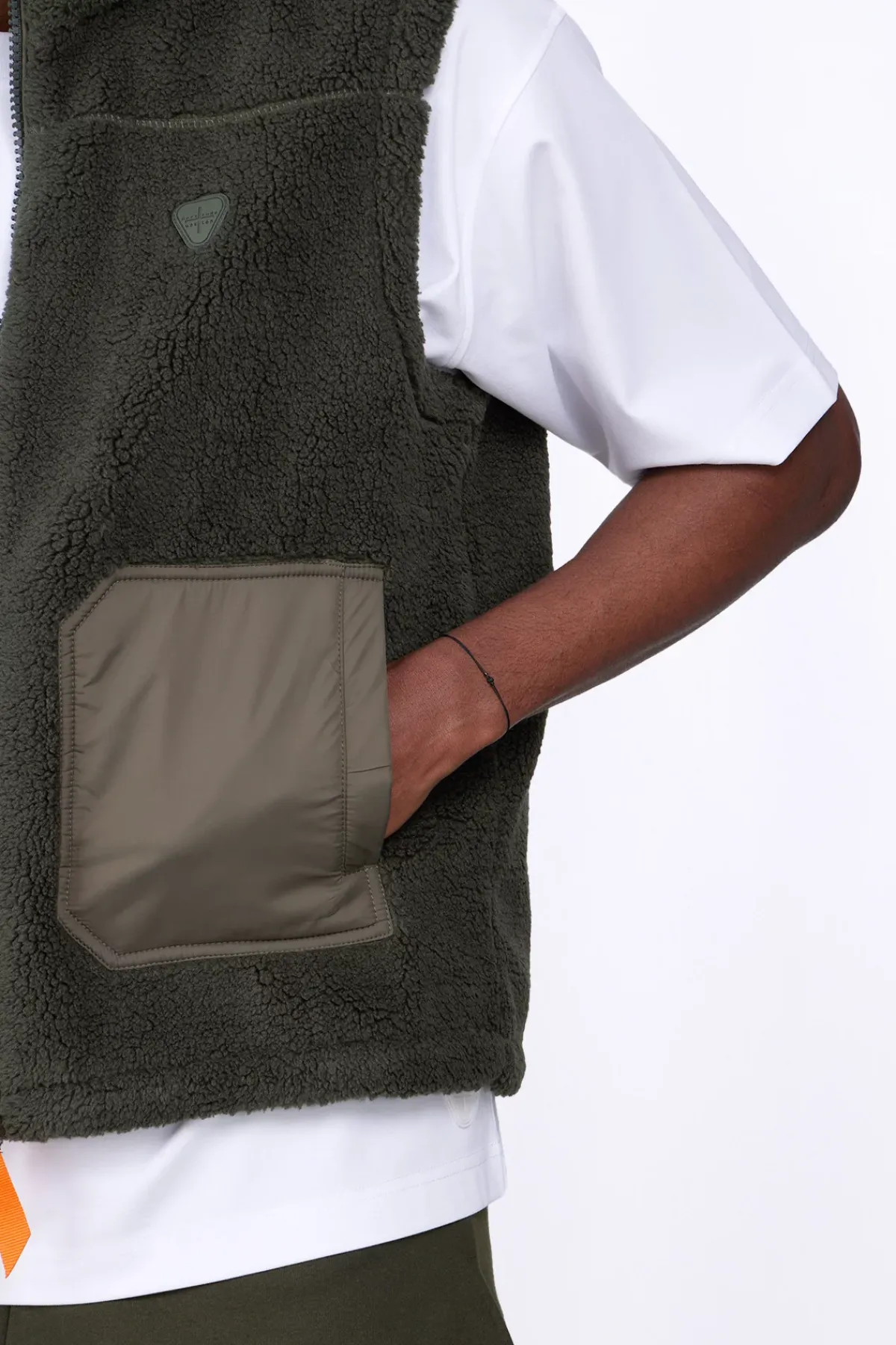 Vestes & Surchemises*Gertrude Veste Sans Manches Bi-Matiere Bakary Light Kaki