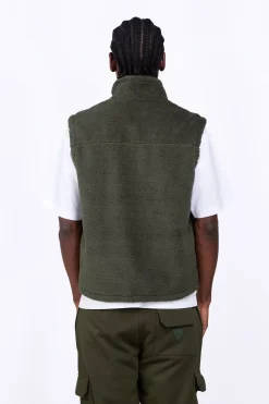 Vestes & Surchemises*Gertrude Veste Sans Manches Bi-Matiere Bakary Light Kaki