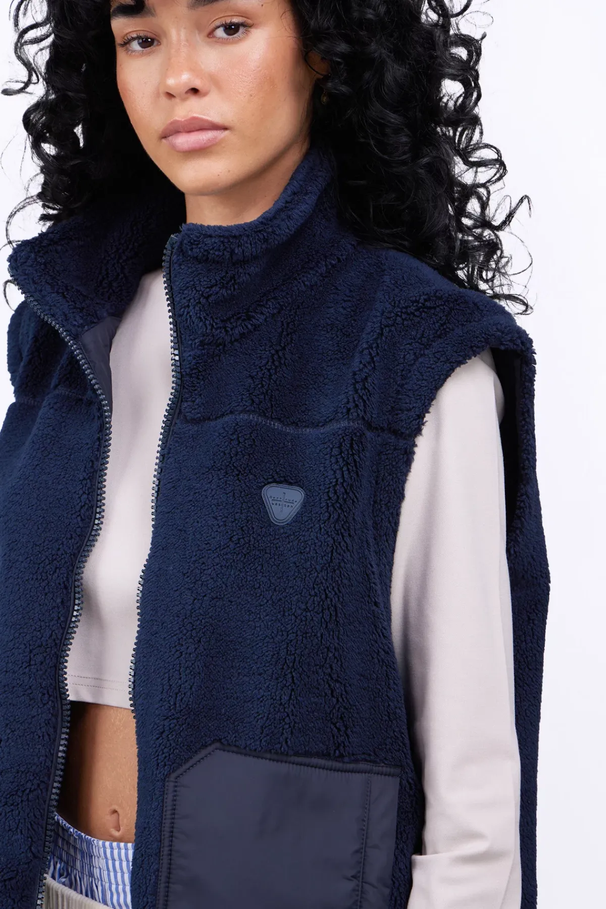 Vestes & Surchemises*Gertrude Veste Sans Manches Bi-Matiere Bakary Light Night