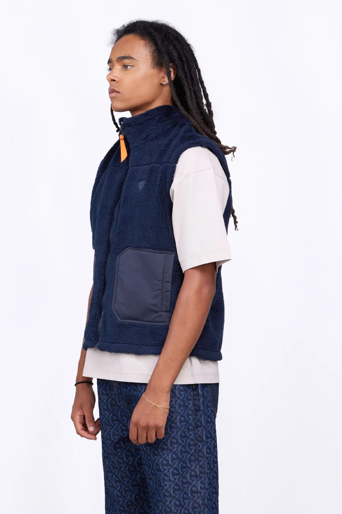 Vestes & Surchemises*Gertrude Veste Sans Manches Bi-Matiere Bakary Light Night
