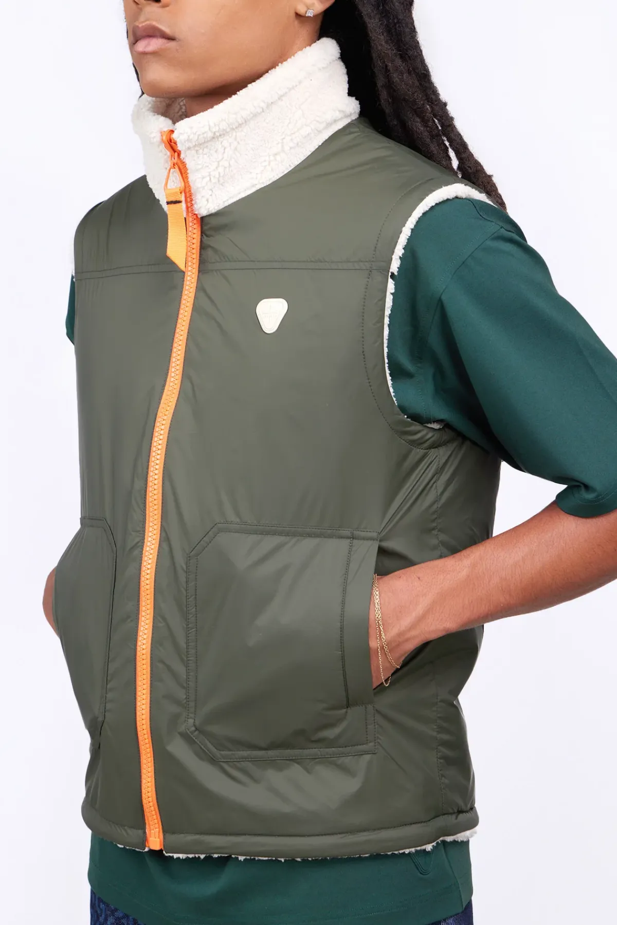 Vestes & Surchemises*Gertrude Veste Sans Manches En Sherpa Reversible Bakary